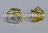 NGR372 15*20mm - 20*25mm freeform druzy agate rings wholesale