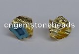 NGR376 15*20mm - 20*25mm freeform druzy agate rings wholesale