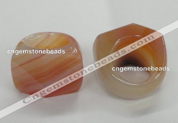 NGR38 20*30*35mm faceted freeform agate gemstone rings
