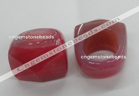 NGR40 20*30*35mm faceted freeform agate gemstone rings