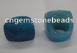 NGR43 20*30*35mm faceted freeform agate gemstone rings