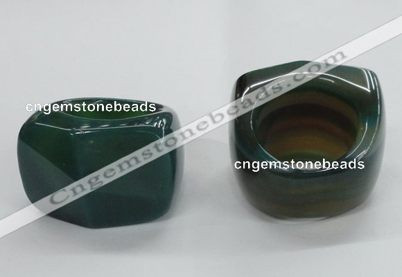 NGR44 20*30*35mm faceted freeform agate gemstone rings
