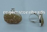 NGR61 25*30mm - 30*40mm freeform plated druzy agate rings