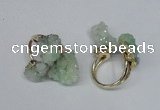 NGR98 15*20mm - 20*25mm nuggets plated druzy quartz rings