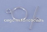 SSC01 5pcs 8mm donut 925 sterling silver toggle clasps