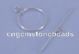 SSC02 5pcs 16mm donut 925 sterling silver toggle clasps