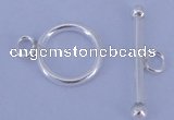 SSC03 5pcs 10mm donut 925 sterling silver toggle clasps