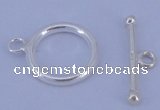 SSC04 5pcs 14mm donut 925 sterling silver toggle clasps