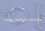 SSC05 5pcs 16mm donut 925 sterling silver toggle clasps