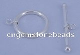 SSC07 5pcs 22mm donut 925 sterling silver toggle clasps