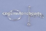 SSC09 5pcs 12mm donut 925 sterling silver toggle clasps