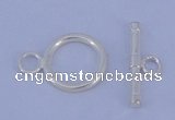 SSC10 5pcs 12mm donut 925 sterling silver toggle clasps