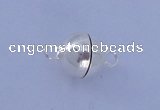 SSC102 5pcs 8mm round 925 sterling silver magnetic clasps