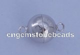 SSC104 2pcs 12mm round 925 sterling silver magnetic clasps