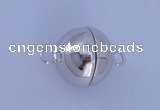 SSC105 2pcs 16mm round 925 sterling silver magnetic clasps