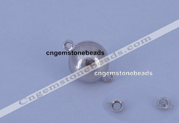 SSC108 5pcs 10mm round 925 sterling silver magnetic clasps