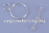 SSC11 5pcs 12mm donut 925 sterling silver toggle clasps