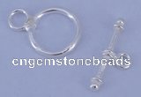 SSC11 5pcs 12mm donut 925 sterling silver toggle clasps