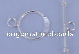 SSC14 5pcs 12mm donut 925 sterling silver toggle clasps