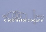 SSC15 5pcs 12mm - 14mm donut 925 sterling silver toggle clasps