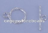 SSC17 5pcs 8.5mm donut 925 sterling silver toggle clasps