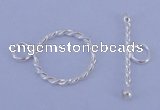 SSC20 5pcs 12mm donut 925 sterling silver toggle clasps