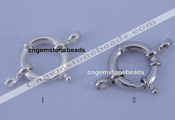 SSC205 5pcs 16mm 925 sterling silver spring rings clasps