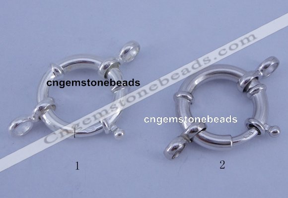 SSC209 5pcs 20mm 925 sterling silver spring rings clasps