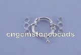 SSC212 5pcs three-strand 14.5mm sterling silver spring rings clasps