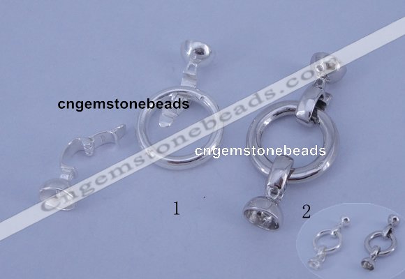 SSC216 5pcs 18mm sterling silver spring rings clasps