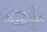 SSC23 5pcs 11mm donut 925 sterling silver toggle clasps