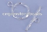 SSC24 5pcs 16mm donut 925 sterling silver toggle clasps