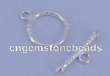 SSC25 5pcs 12mm donut 925 sterling silver toggle clasps