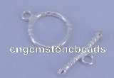 SSC25 5pcs 12mm donut 925 sterling silver toggle clasps