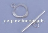 SSC26 5pcs 10*13mm heart 925 sterling silver toggle clasps