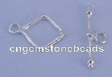 SSC31 5pcs 12*16mm diamond 925 sterling silver toggle clasps